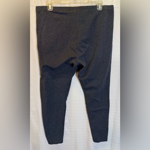 J. Jill Gray Pima Ankle Stretch Elastic Waist Pull On Leggings Sz L - Picture 3 of 7